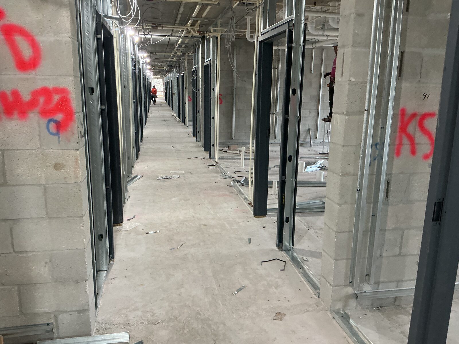 Before — Triple H framed corridor